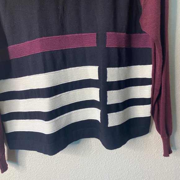 I'M Isola Marras Sweater Color Block Pullover Crew - Picture 3 of 6